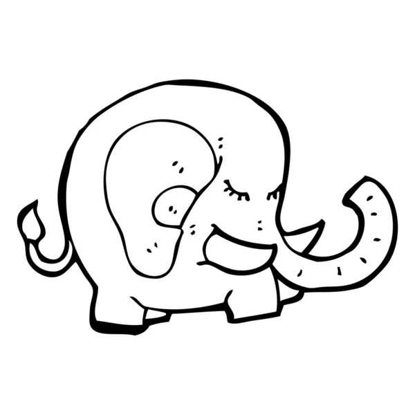 Drôle de dessin animé éléphant — Image vectorielle