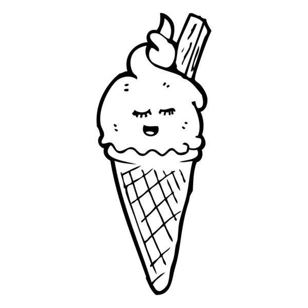 Desenho animado sorvete — Vetor de Stock