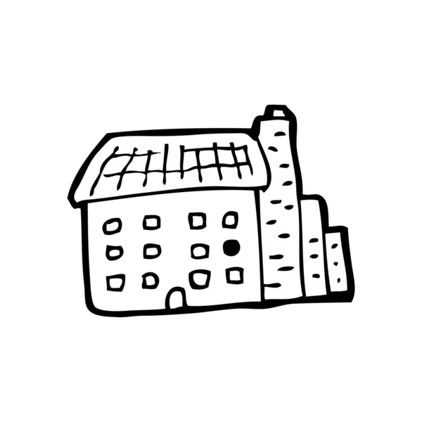 Factory building cartoon — Stock Vector