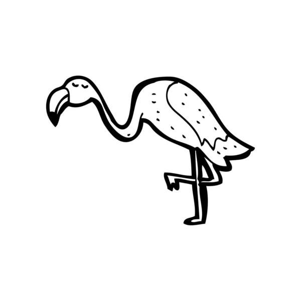 Flamingo-Karikatur — Stockvektor