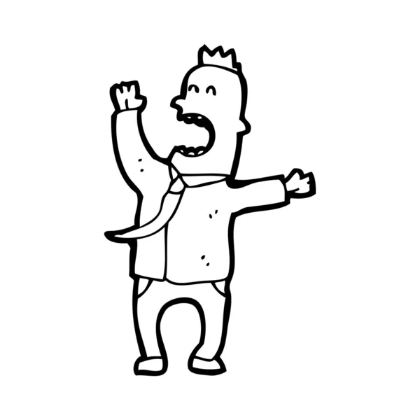 Gritando hombre de dibujos animados — Archivo Imágenes Vectoriales