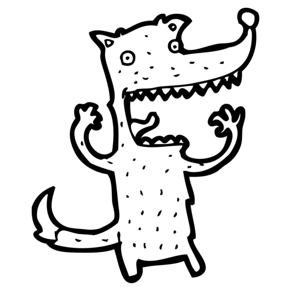 Joyeux loup dessin animé — Image vectorielle