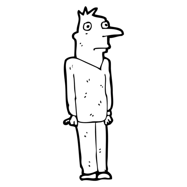 Nervózní muž kreslený — Stockový vektor