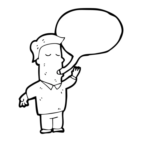 Hombre hablando de dibujos animados — Vector de stock