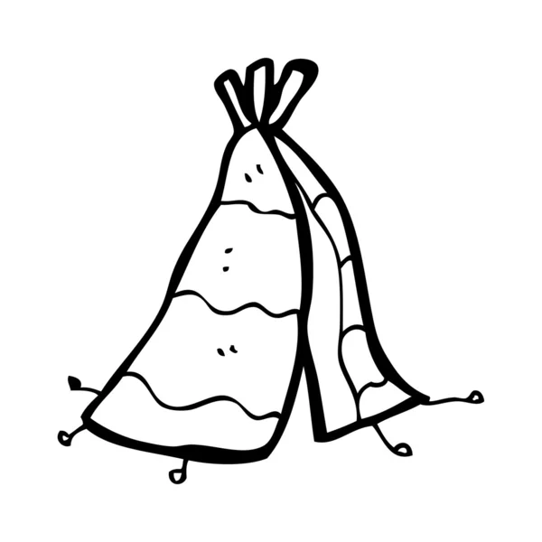 Tepee dessin animé — Image vectorielle