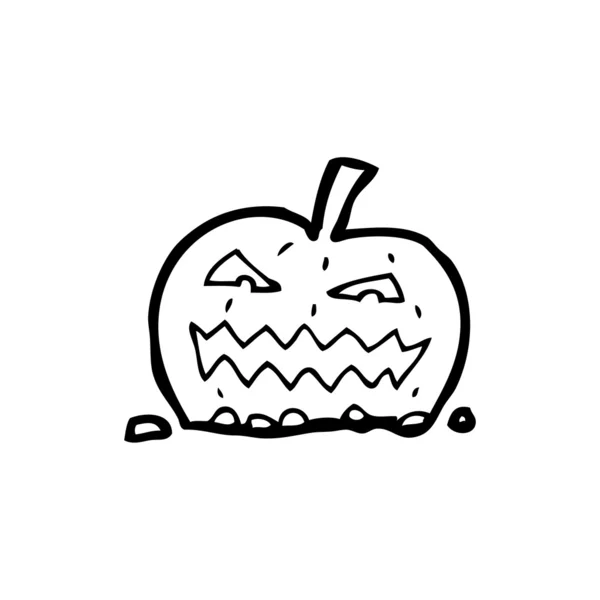 Dibujos animados de calabaza Halloween — Vector de stock