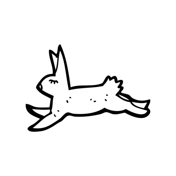 Courir bande dessinée de lapin — Image vectorielle