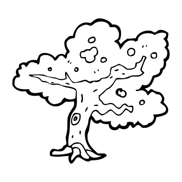 Dessin animé arbre — Image vectorielle