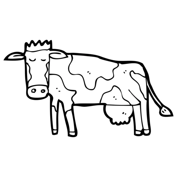 Vaca lechera dibujos animados — Vector de stock