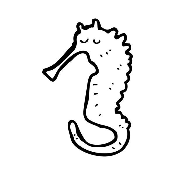 Sleeping seahorse cartoon — Stock Vector