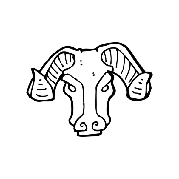 La tête de Ram dessin animé — Image vectorielle