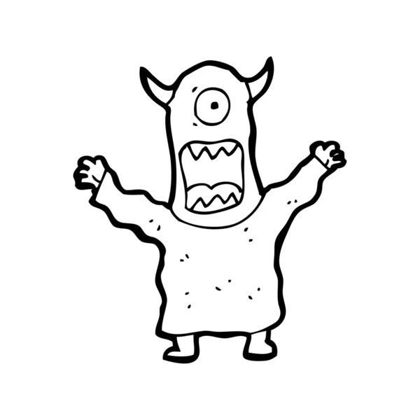 Schreeuwende monster cartoon — Stockvector