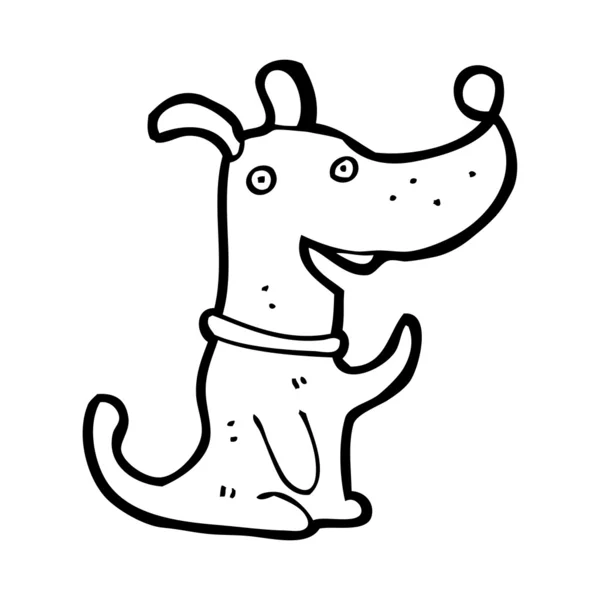 Gelukkig weinig hond cartoon — Stockvector