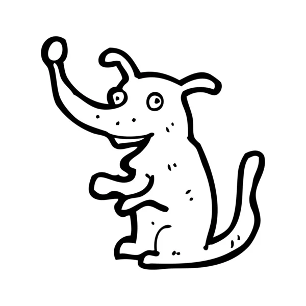 Feliz pequeño perro de dibujos animados — Vector de stock