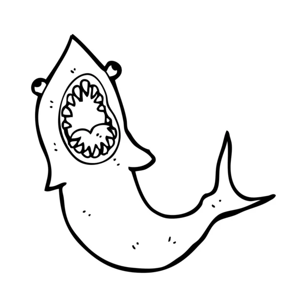 Dessin attaque requin — Image vectorielle