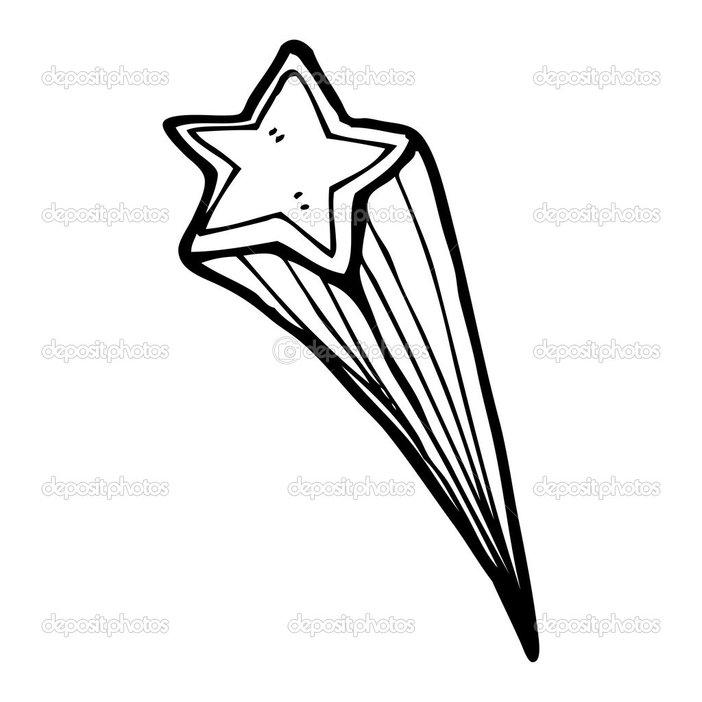 étoile Filante Dessin Animé Image Vectorielle