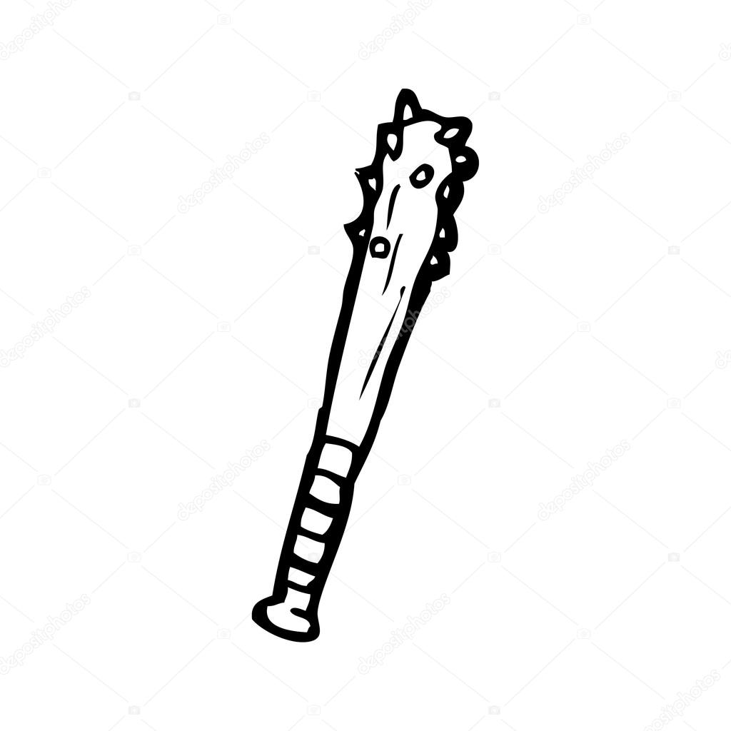 Hob spikret balltre tegnefilm stockvektor © lineartestpilot #19760985, image size:1024x1024