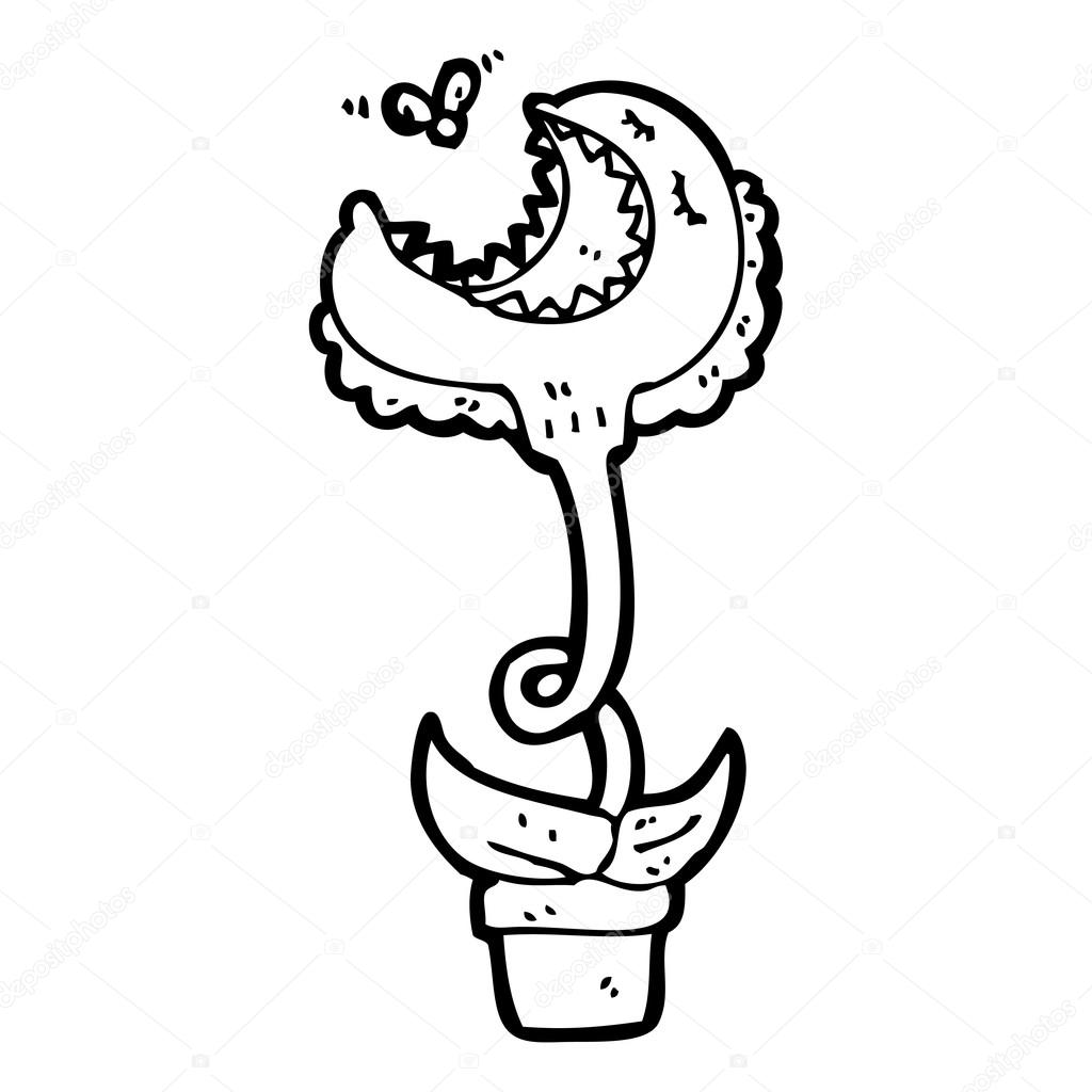Carnivorous Plant Cartoon Stock Vector C Lineartestpilot 19765911