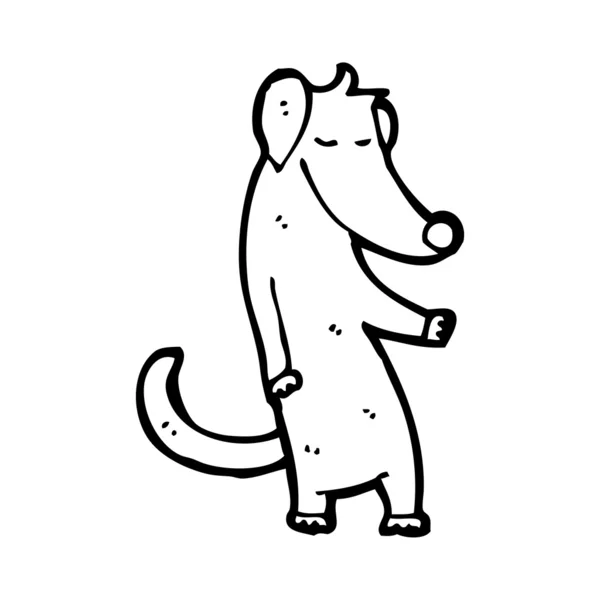 Στέκεται σκύλο κινουμένων σχεδίων — Διανυσματικό Αρχείο