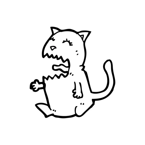 Fâché chat dessin animé — Image vectorielle