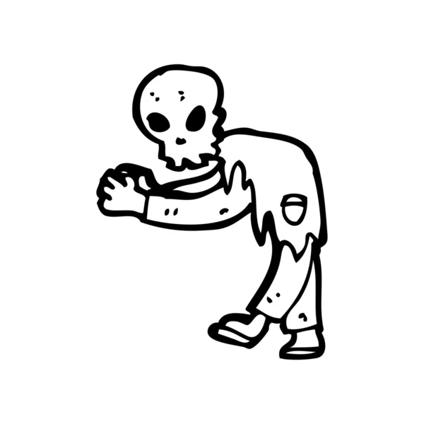 Halloween zombie dessin animé — Image vectorielle