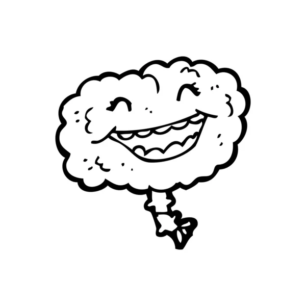 Zeichentrickfigur im Gehirn — Stockvektor