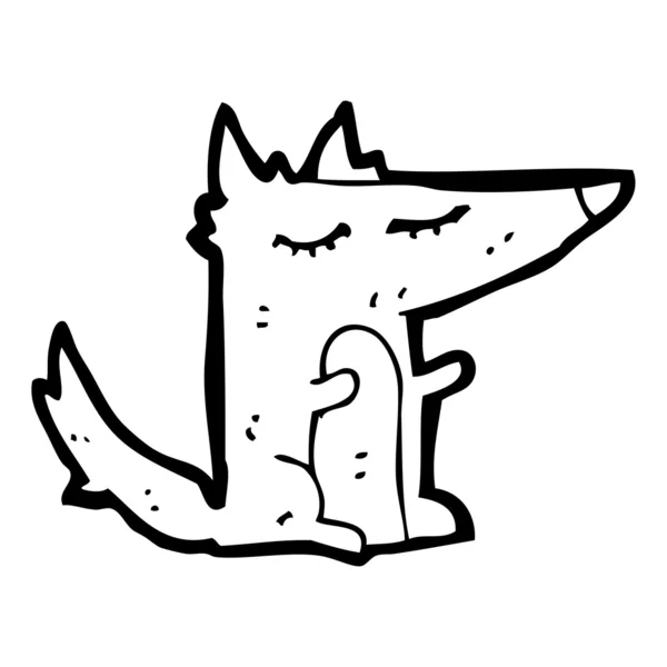 Caricature loup — Image vectorielle