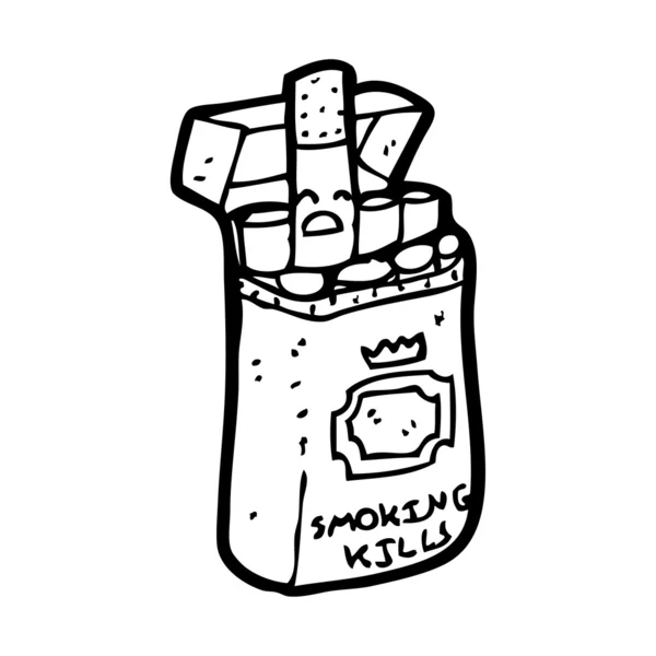Sigara paketi karikatür — Stok Vektör