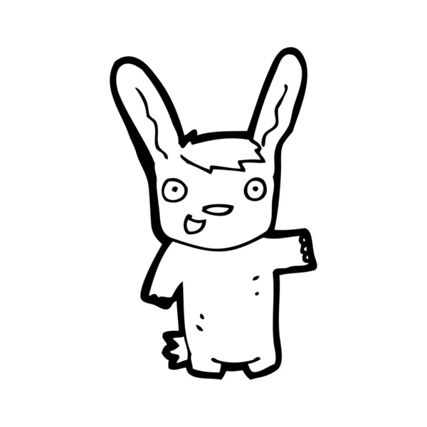 Tavşan çizgi film — Stok Vektör