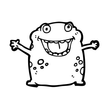 komik kurbağa karikatür