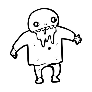 Cadılar Bayramı zombi karikatür