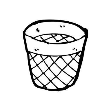 atık kağıt basket karikatür