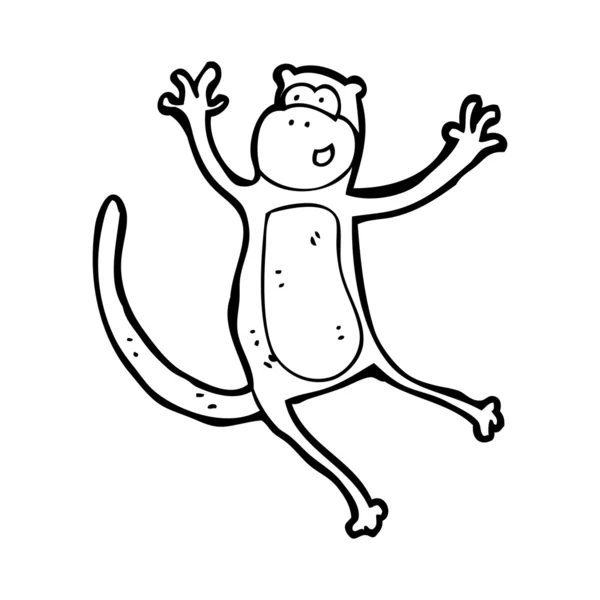 Singe sautant dessin animé — Image vectorielle