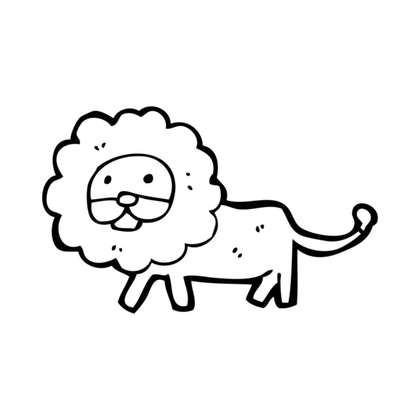 Dessin animé du lion — Image vectorielle