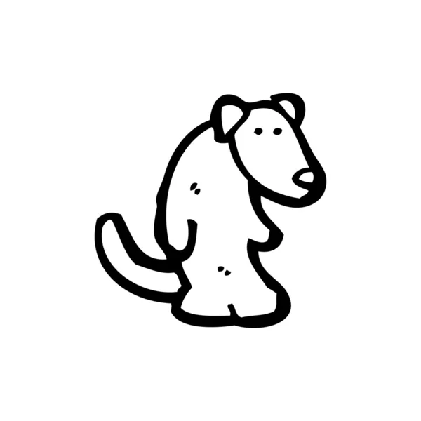 Hund mit großen Ohren Karikatur — Stockvektor