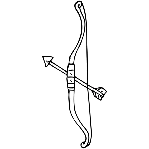 Caricatura de arco y flecha — Vector de stock