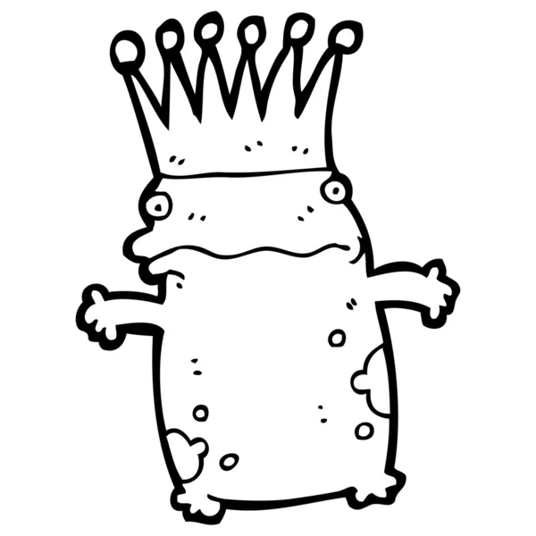 Kurbağa Prens karikatür — Stok Vektör