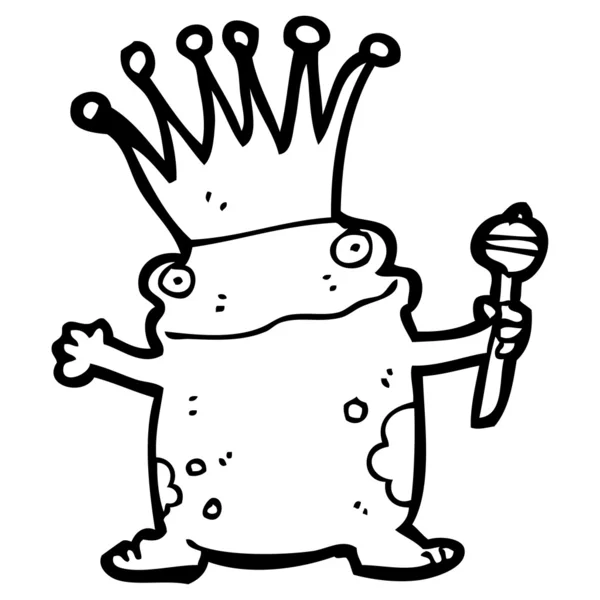 Froschkönig-Karikatur — Stockvektor