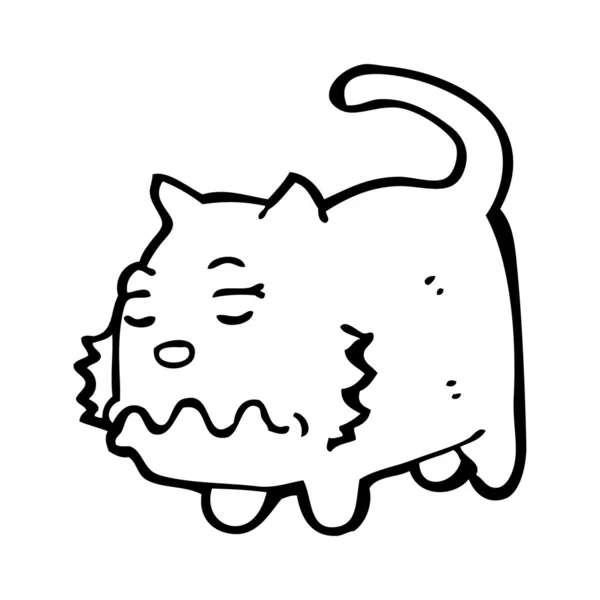 Inbien gato de dibujos animados — Vector de stock