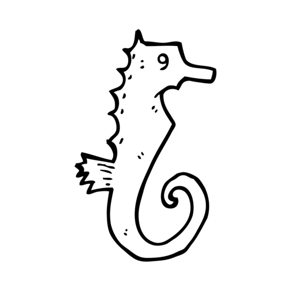 Deniz atı karikatür — Stok Vektör