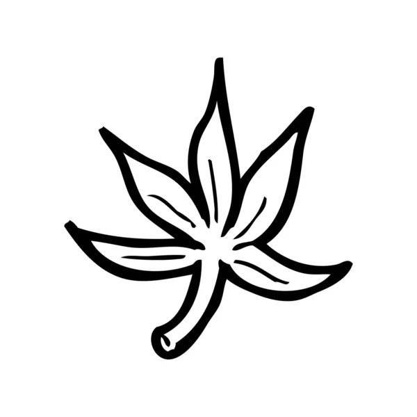 Foglia di marijuana cartone animato — Vettoriale Stock