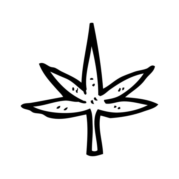 Marijuana blad tecknade — Stock vektor