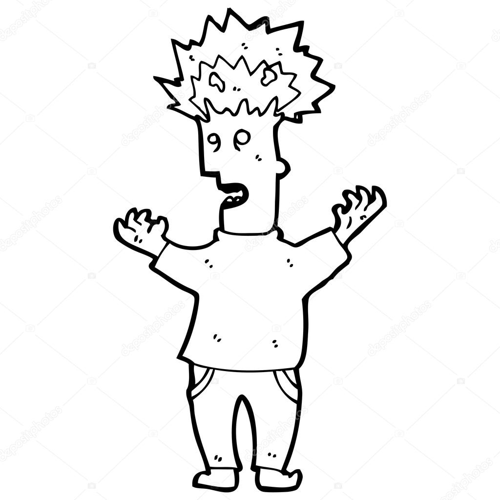 Exploding head cartoon — Stock Vector © lineartestpilot #19888827
