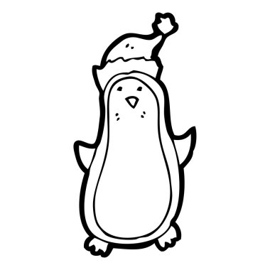 komik Noel penguen karikatür