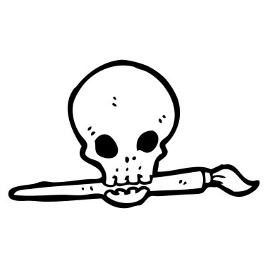 Graffiti style Kurukafa boya fırçası ile