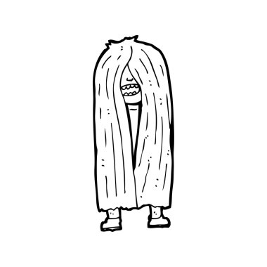 uzun saçlı adam çizgi film