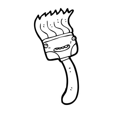 mutlu karikatür boya fırçası