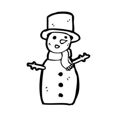 karikatür kardan adam