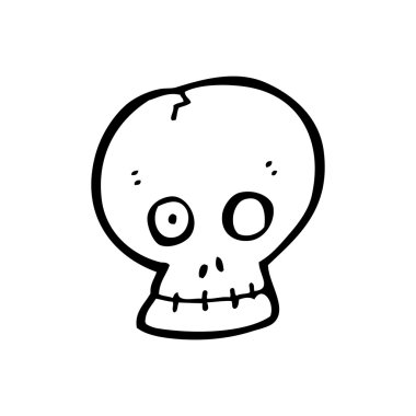 Spooky kafatası karikatür