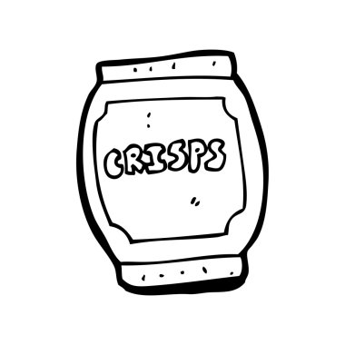 paket cips karikatür